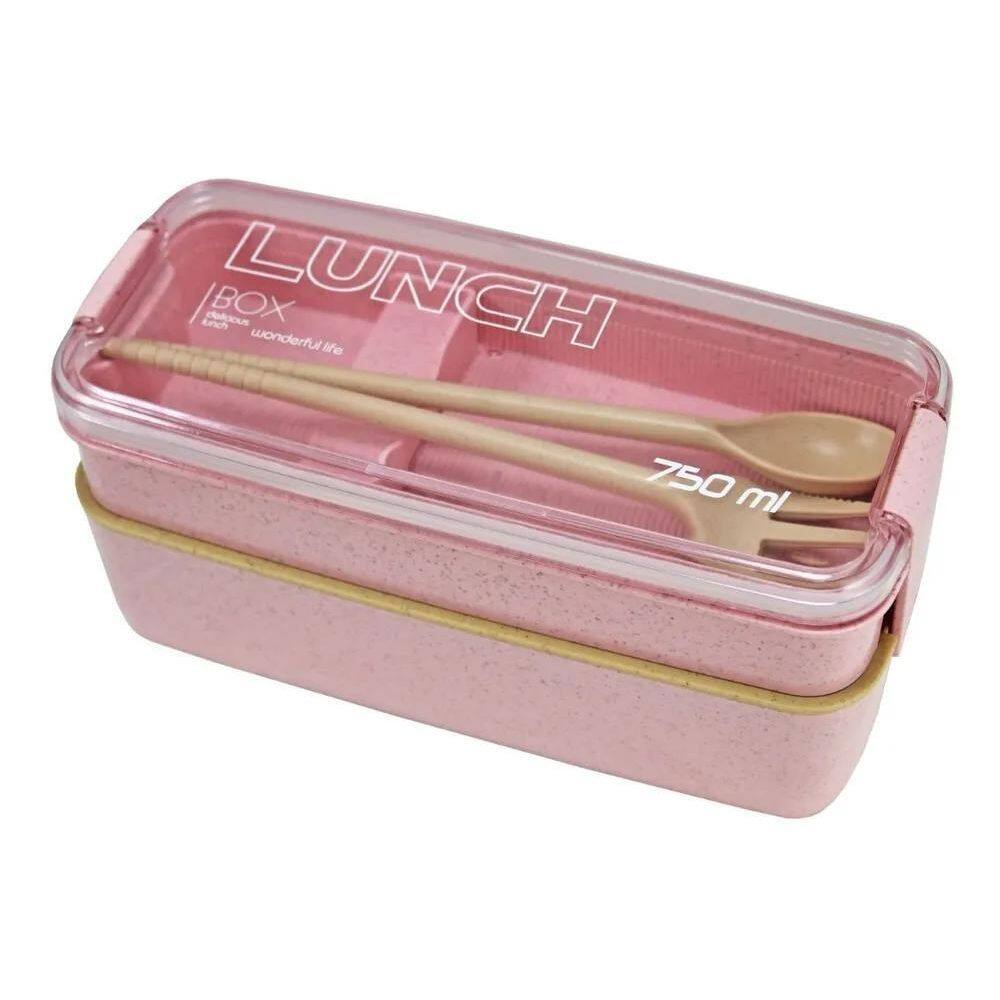 2X Pote Marmita Ecológica De 2 Andares 750Ml Jacki Design Co