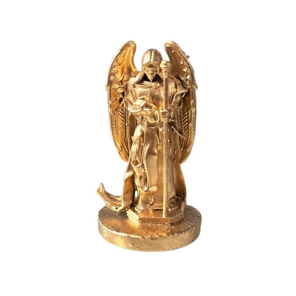 Miniatura Religiosa Santos E Arcanjos Resina 3D Dourada 5 Cm