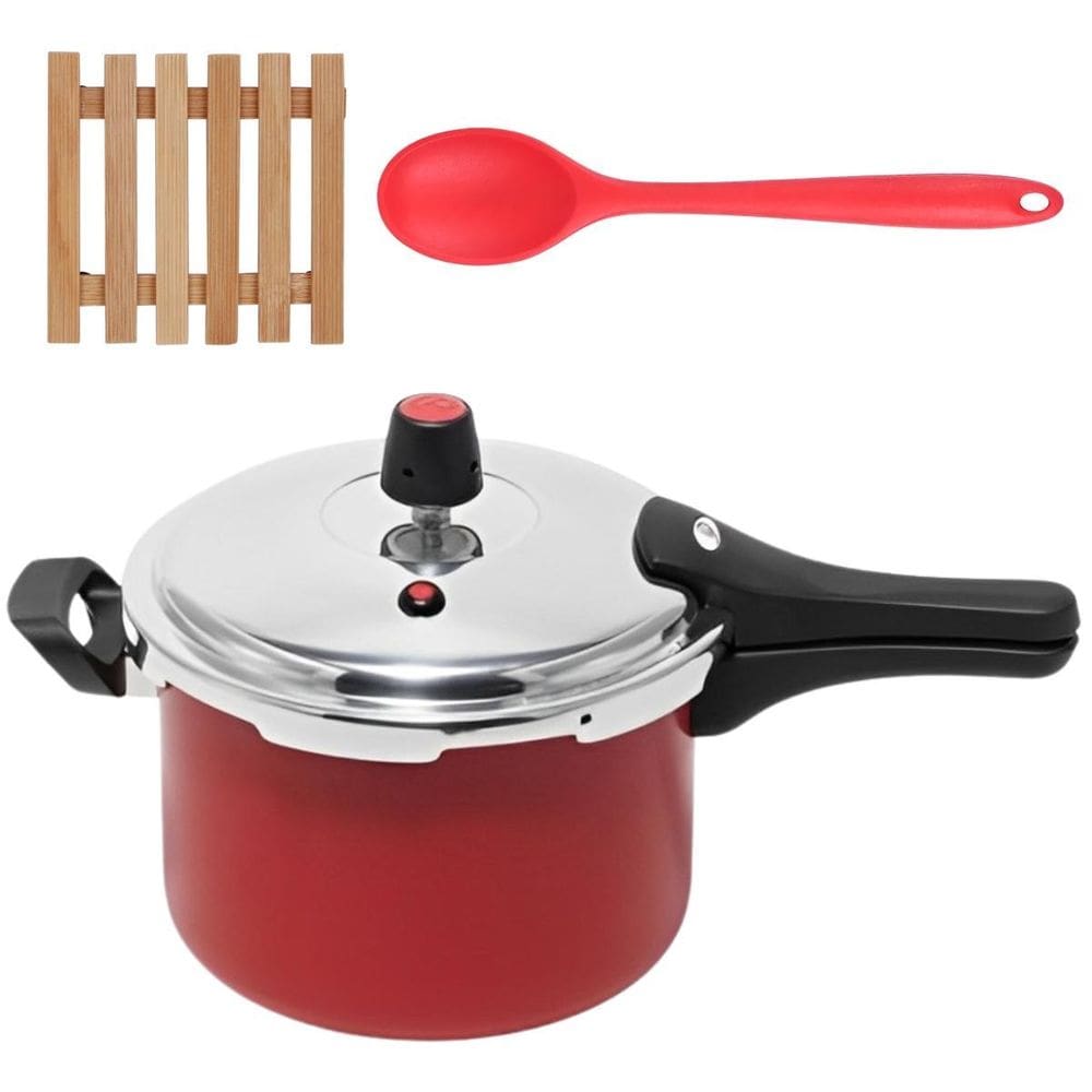 Panela Pressão 4,5L Fechamento Externo + Descanso + Colher