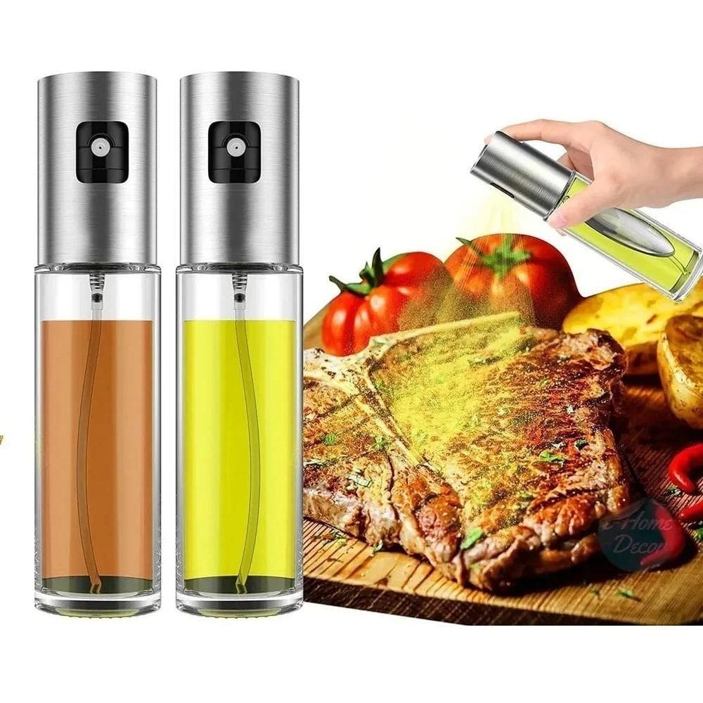 2X Kit 2Pcs Spray Porta Azeite/Vinagre Aço Inox Sem Desperdí