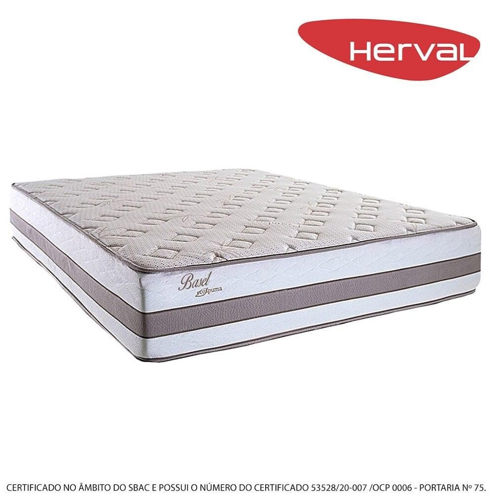 Colchão Casal Herval Molas Ensacadas Basel, 34x138x188 cm