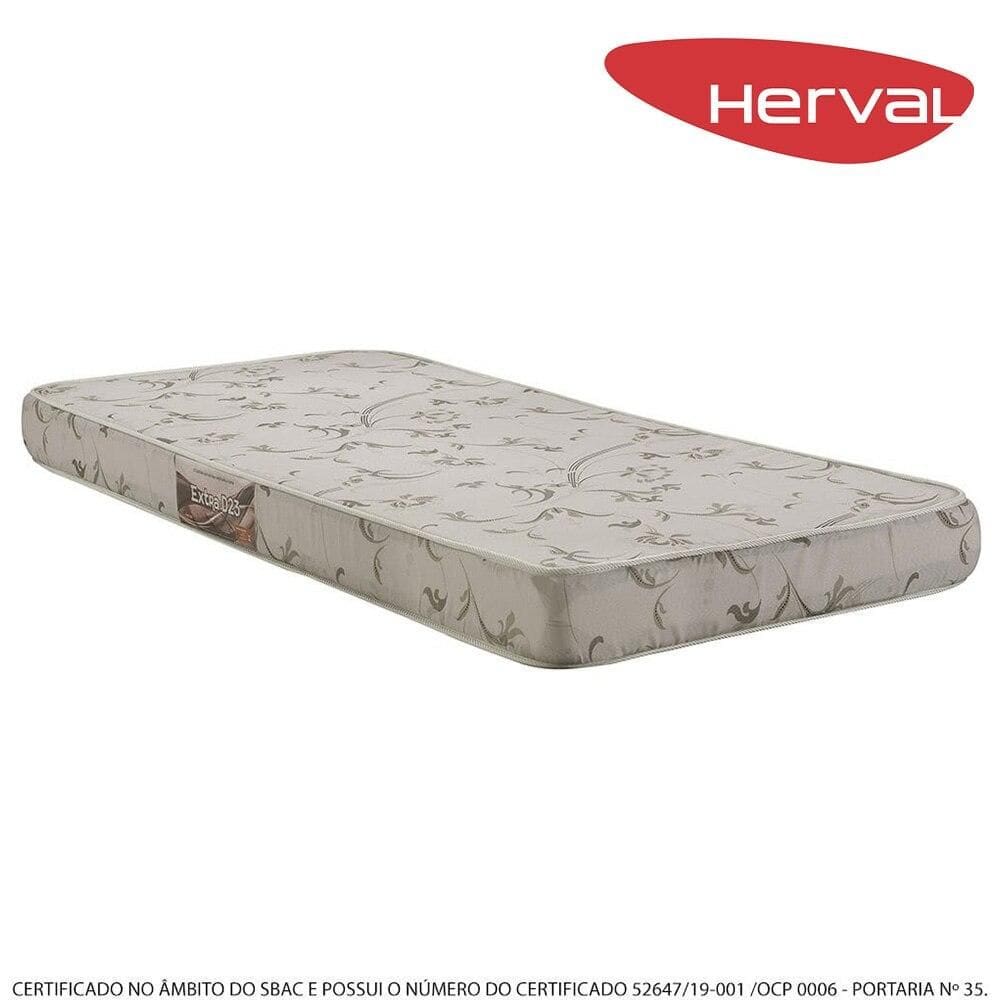 Colchão Solteiro Herval Espuma D23 Extra, 14x78x188 cm