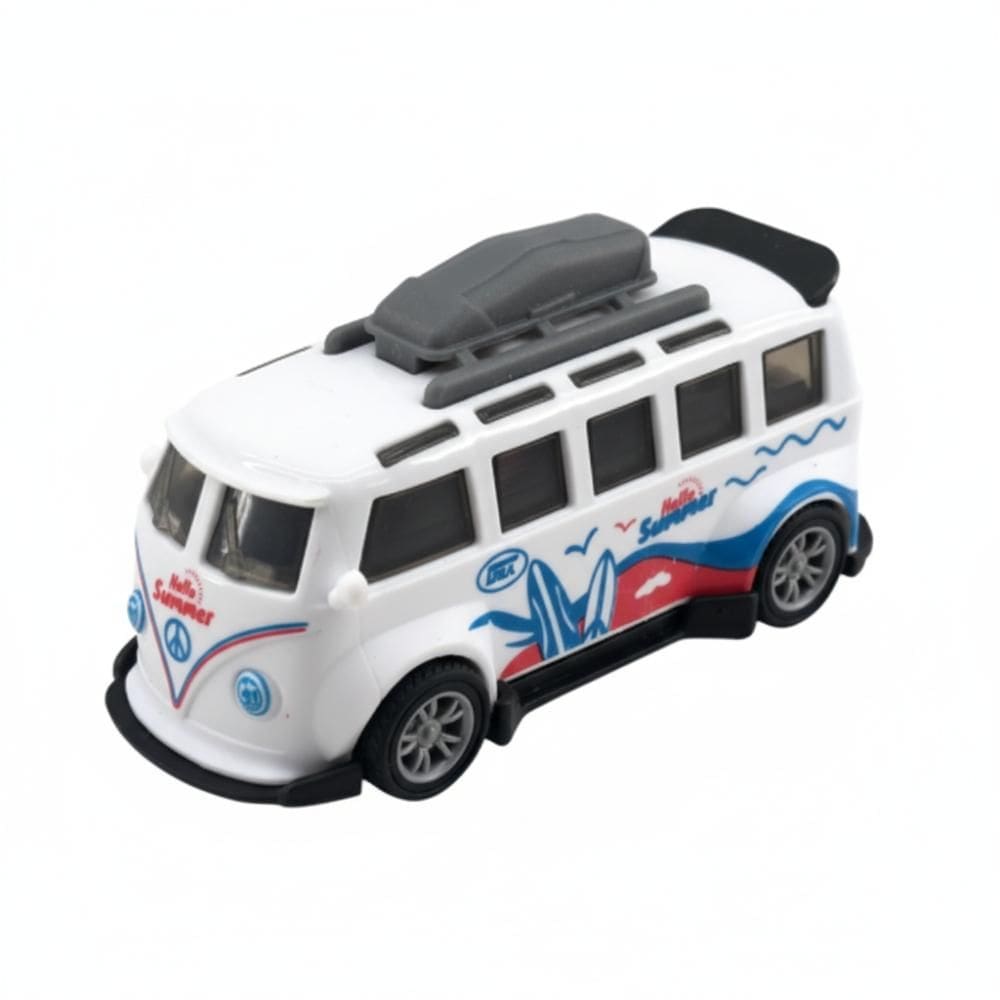 Mini Carrinho Pull Back Garagem S.A. Turbo Aventura - Branco Hello Summer