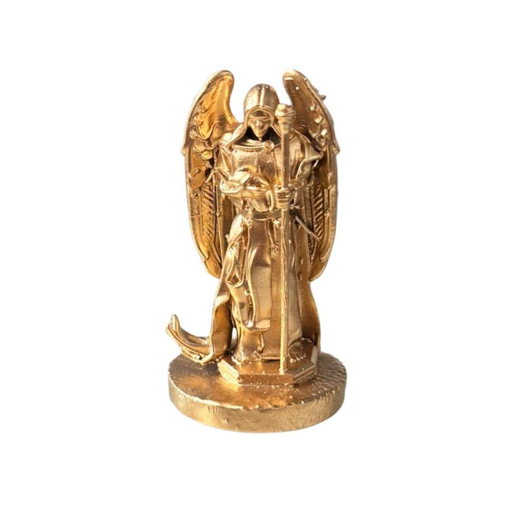Miniatura Religiosa Santos E Arcanjos Resina 3D Dourada 5 Cm