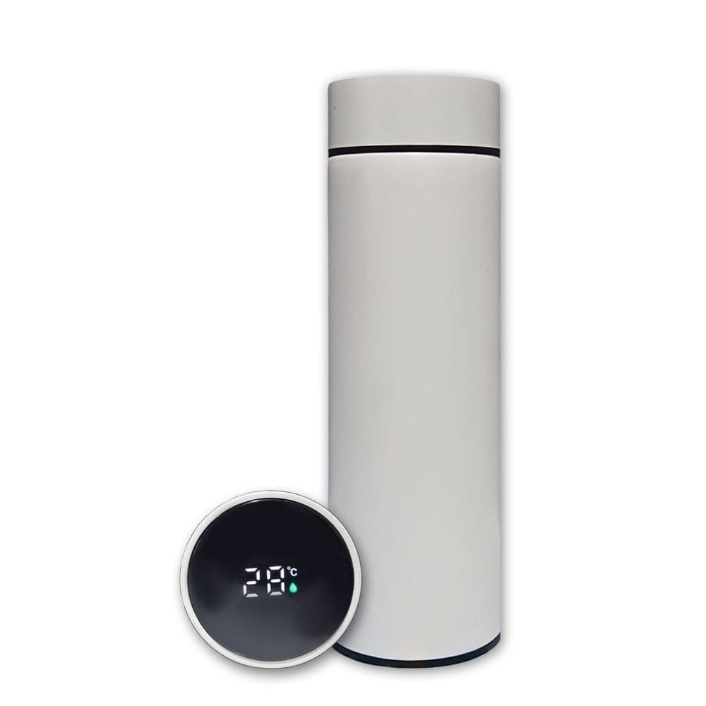 Garrafa Térmica Aço Inox Com Termômetro Digital Led 500Ml Br