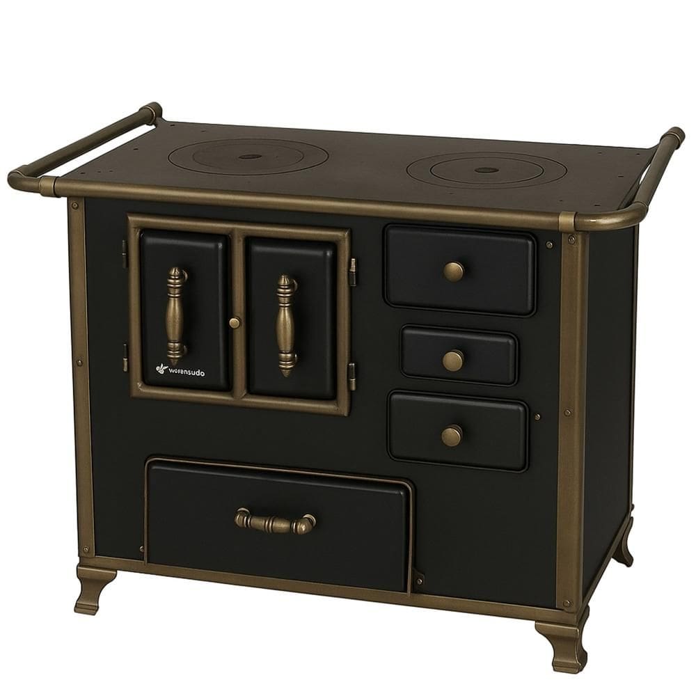 Fogão a Lenha Barroco Gabinete Venâncio 03 Preto FL3GBRCX