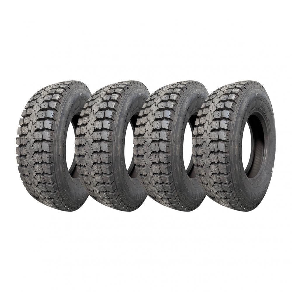 Kit 4 Pneus Bransales Aro 17,5 235/75R17,5 BRD01 18 Lonas 143/141J Borrachudo