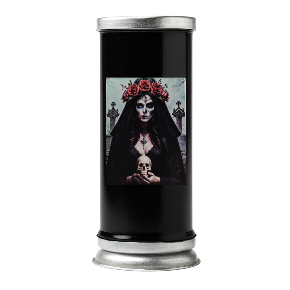 Suporte Vela 7 Dias 19Cm Vidro Alumínio - Adesivo Orixás