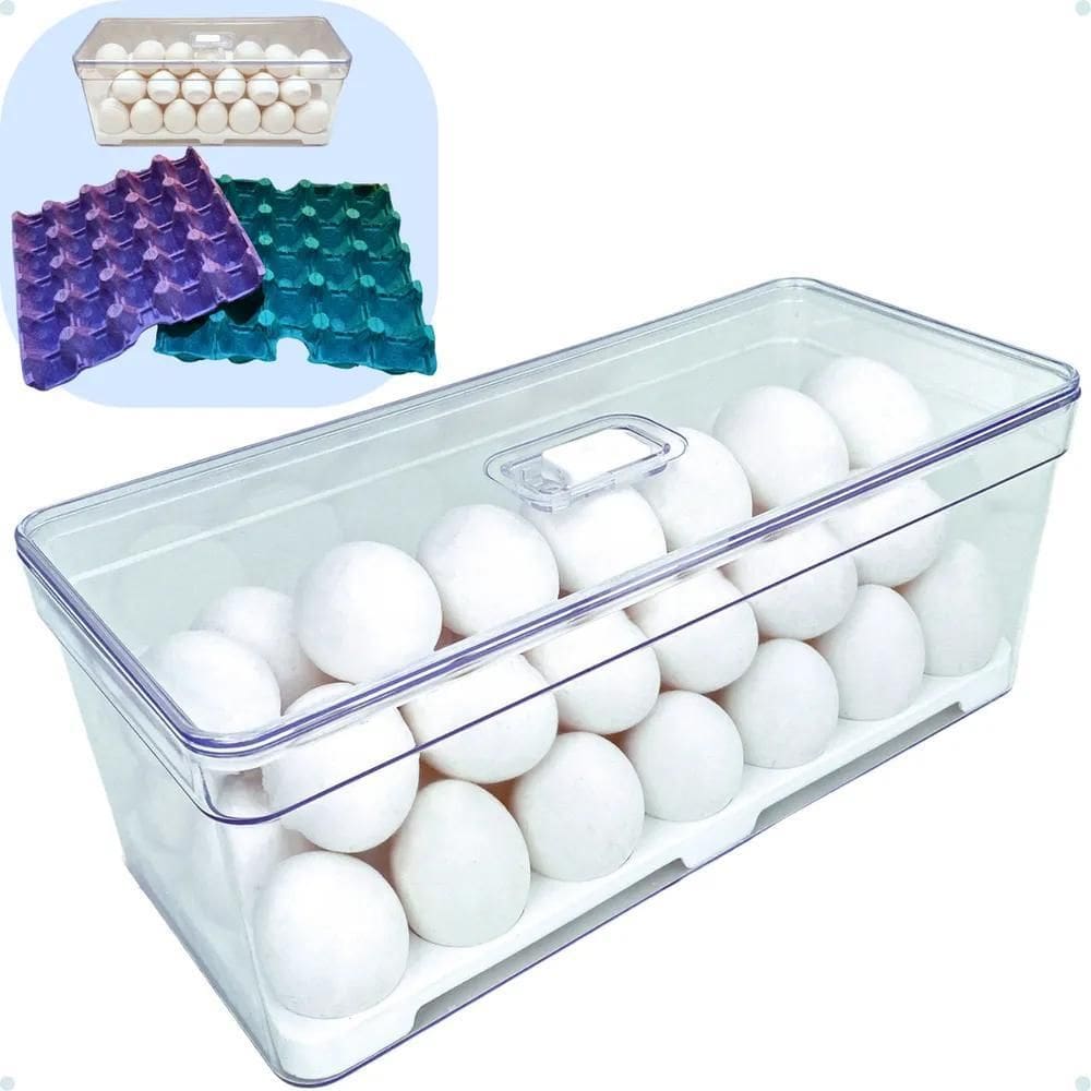 Organizador 40 Ovos Porta Ovos Geladeira Cozinha Acrilico