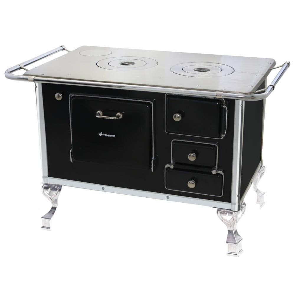 Fogão a Lenha Tradicional 02 Venâncio sem Tampa Preto 2EPR