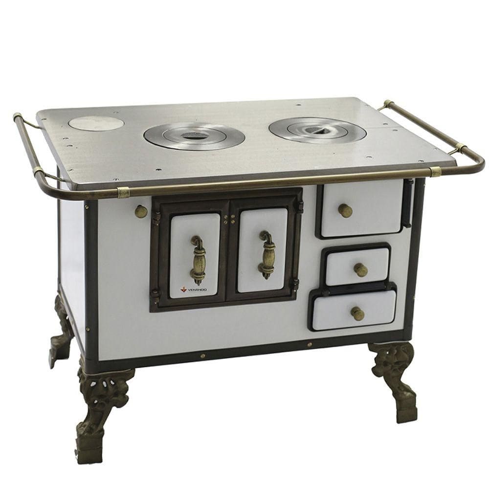 Fogão a Lenha Barroco Venâncio sem Tampa 03 Branco 3bebr