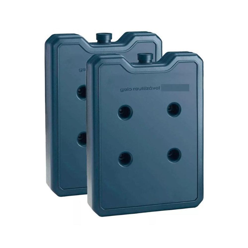 Placa Gelo-X Gel Reutilizável 500Ml Kit 2 Unid 17X10X3,5Cm