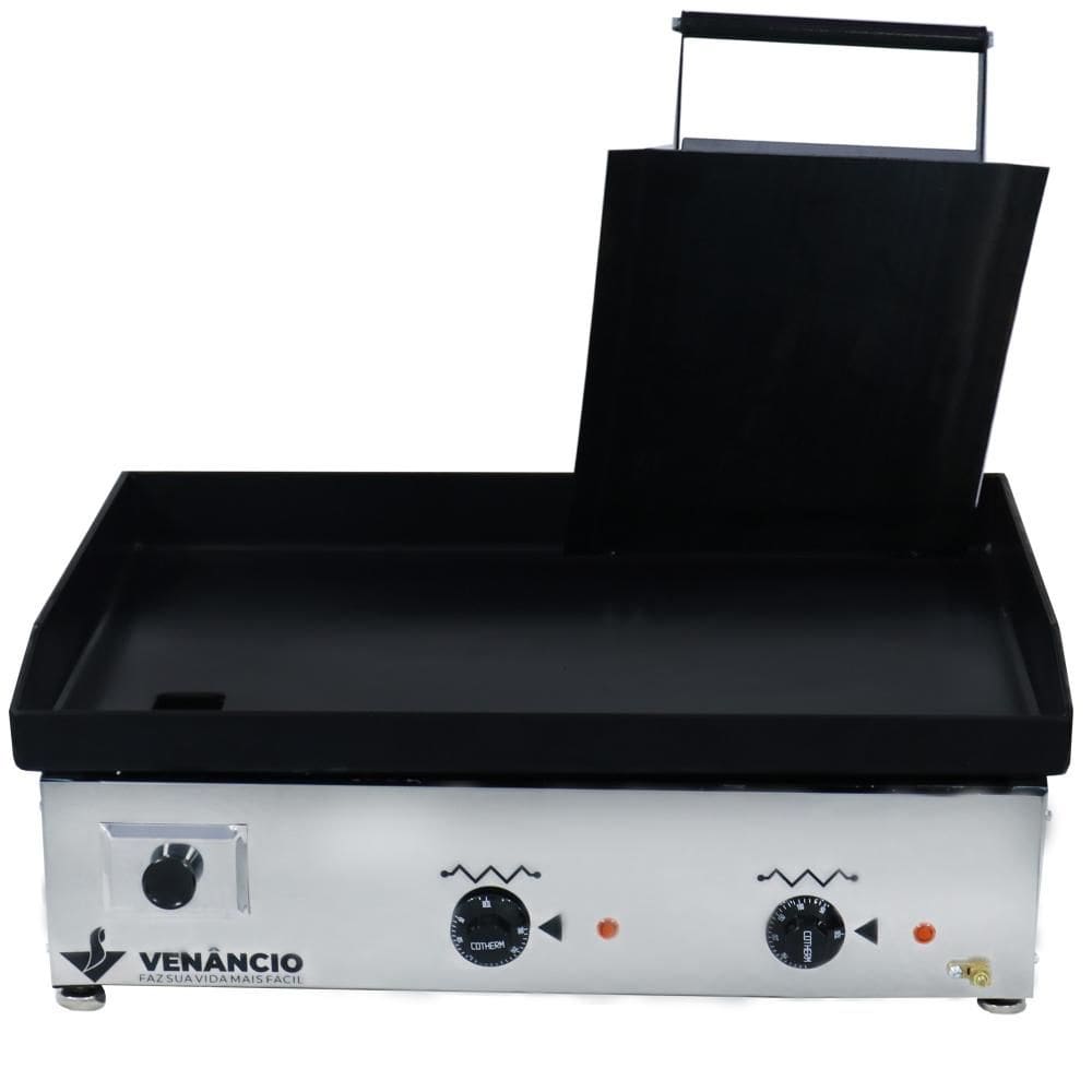 Chapa Bifeteira Elétrica 65cm Venâncio Deguste Luxo 6,35mm de Espessura com Prensa 220V CE65-14262