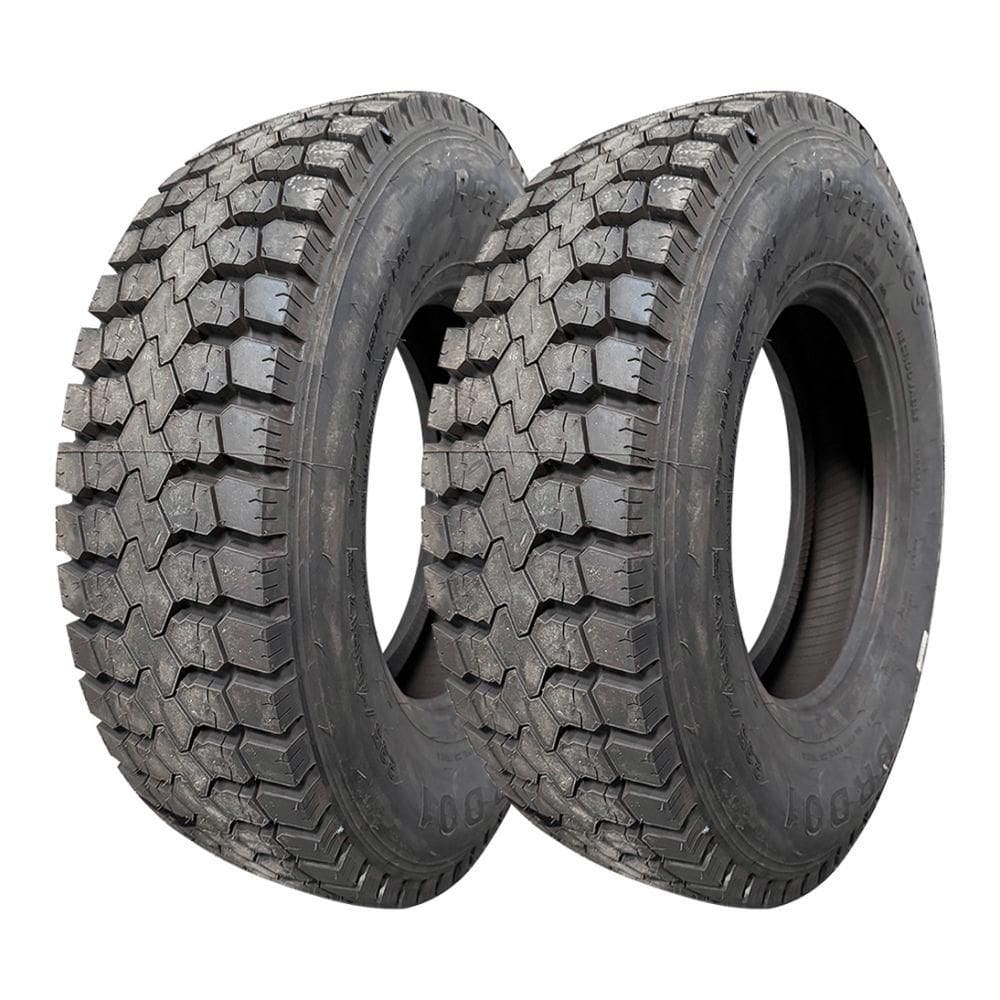 Kit 2 Pneus Bransales Aro 17,5 235/75R17,5 BRD01 18 Lonas 143/141J Borrachudo