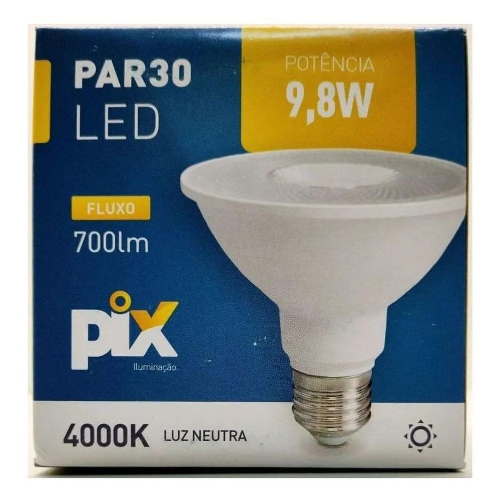 2X Lâmpada Led Pix Par30 9,8W 4000K Ip20 Cor Da Luz 4000K Br