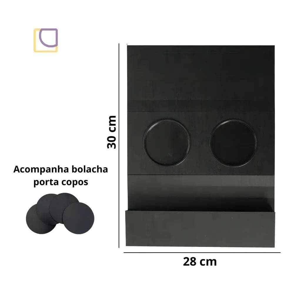 3X Esteira Suporte Porta Copos Braço Sofá Apoio Cerveja Kit