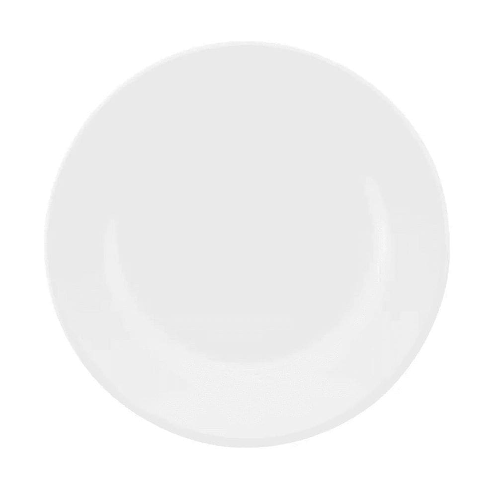 Prato De Sobremesa 20Cm Com Aba Branco Porcelana Oxford