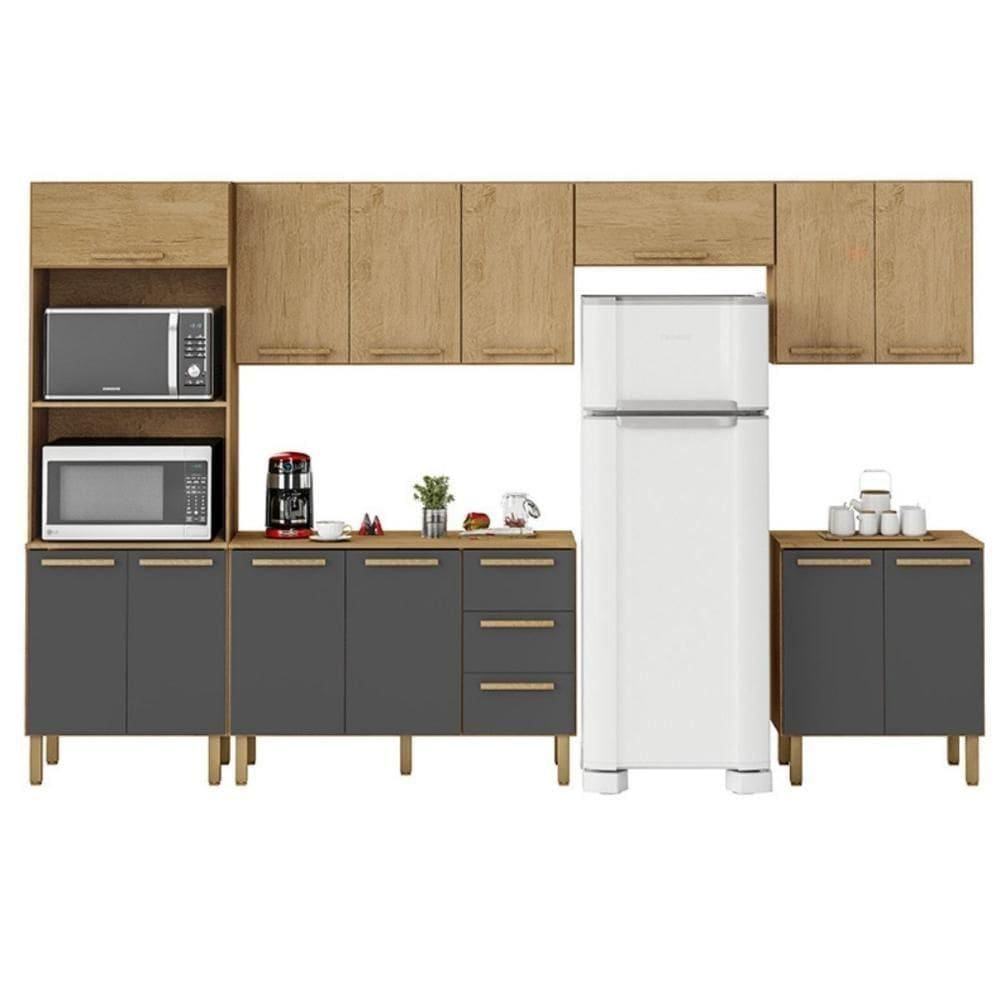 Cozinha Clarice 6 Peças Torre Quente Am-am-grafite