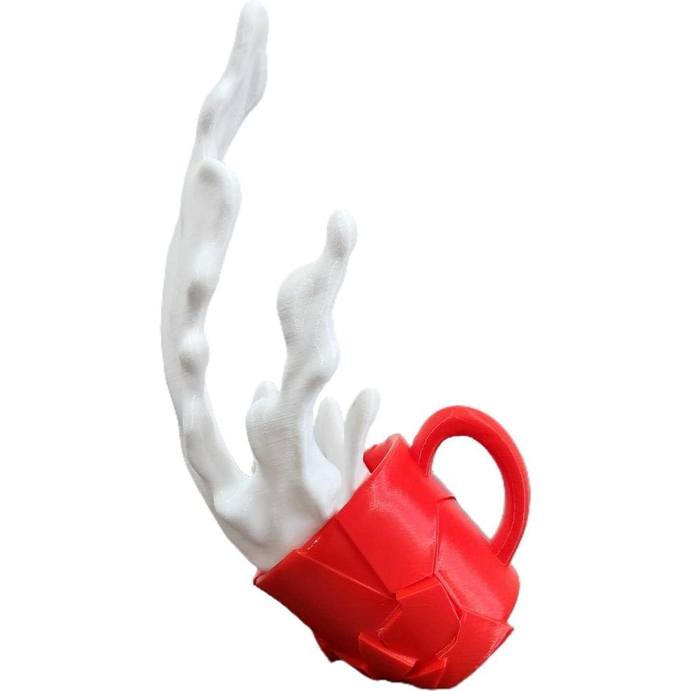 Xícara Derramando Cafe Flutuante Bob Cantinho Cafe Vm/Branco