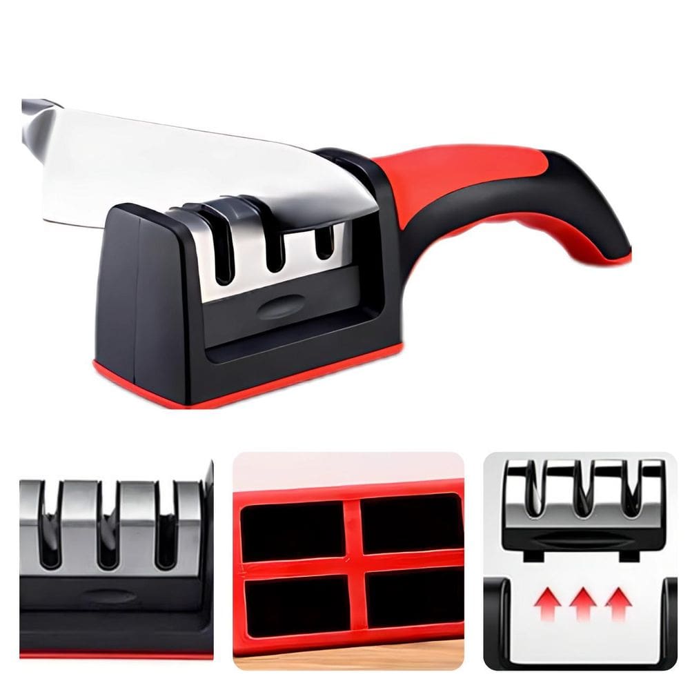 Amolador De Facas 3 Em 1 Com Alta Resistência