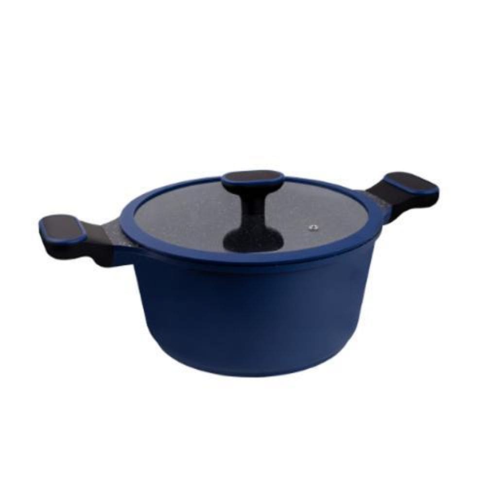 Caçarola Marine Hercules 24Cm Antiaderente Cerâmico Azul