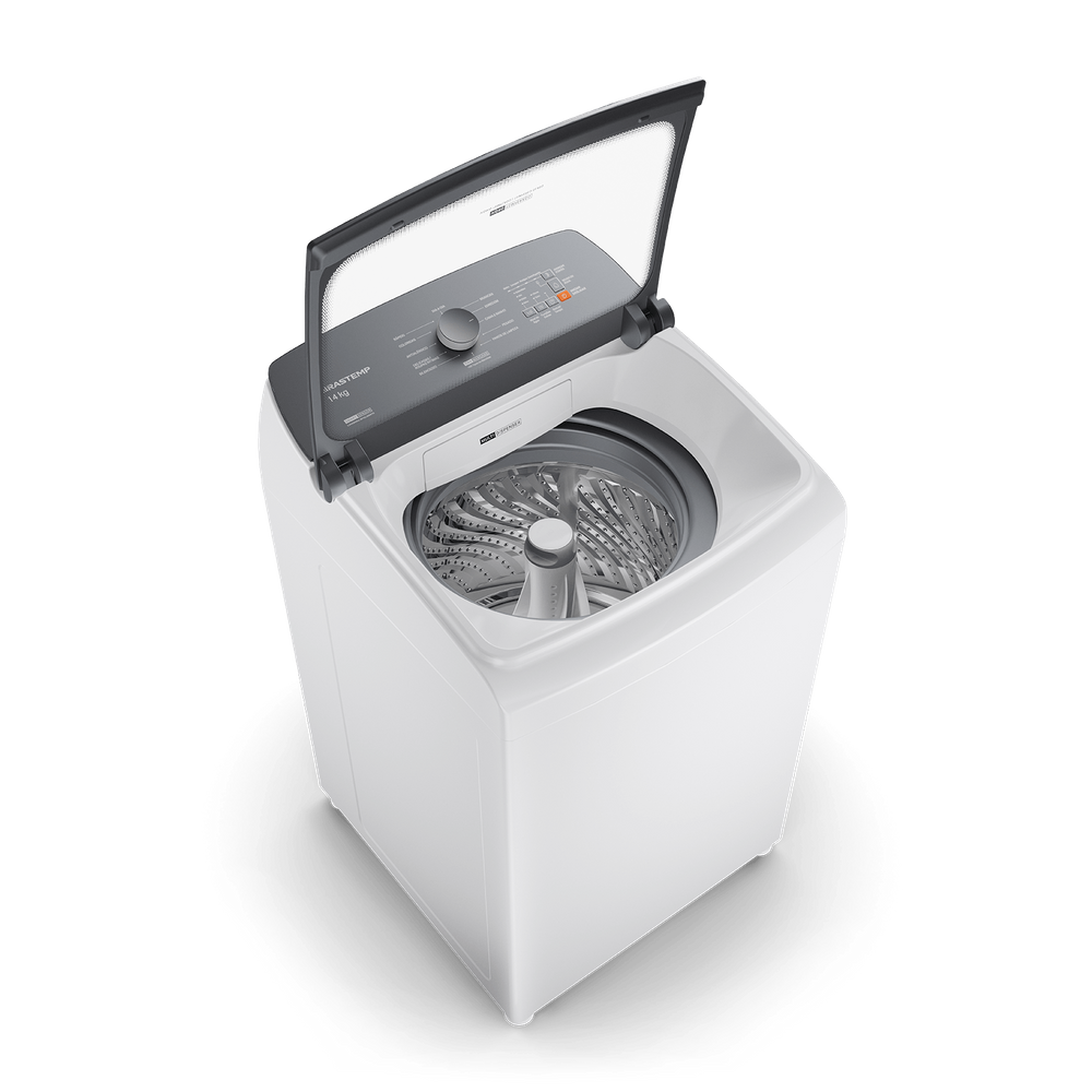 Máquina de Lavar Branca 14kg Brastemp com Smart Sensor e Lavagem Rápida - BWJ14AB