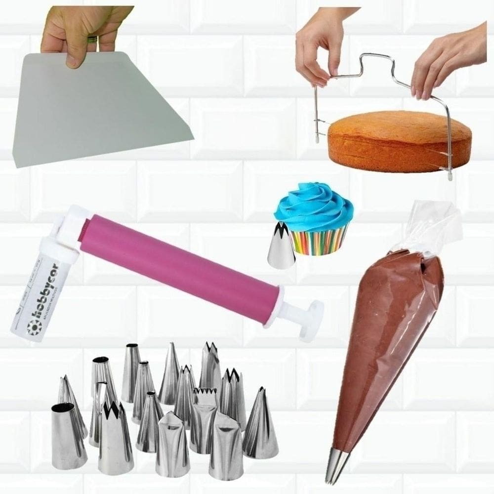 Kit Pulverizador De Bolo + Nivelador + Bico 1 M + Sacos