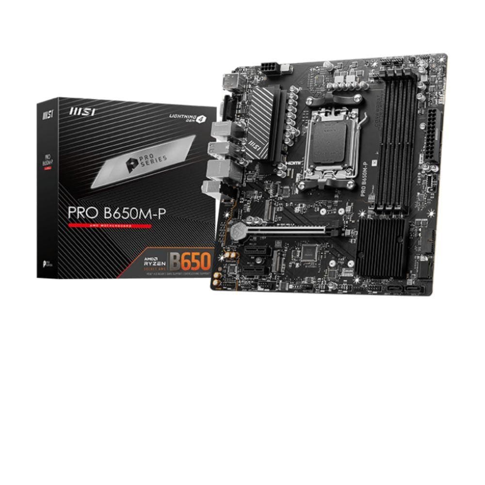 Placa-Mae MSI PRO B650M-P DDR5 AM5 Micro ATX – Suporte Ryzen Serie 7000