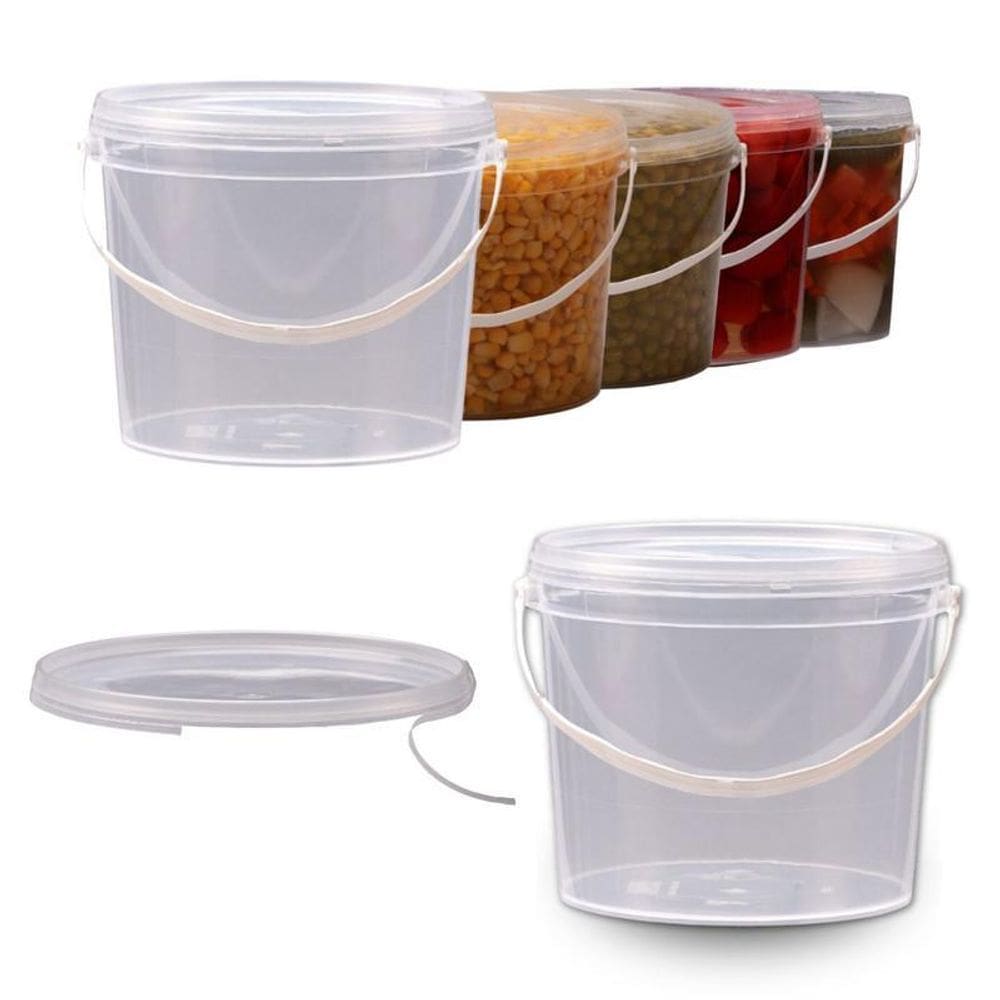 Balde 1.8 Litros Para Cozinha Com Alça 5 Pçs