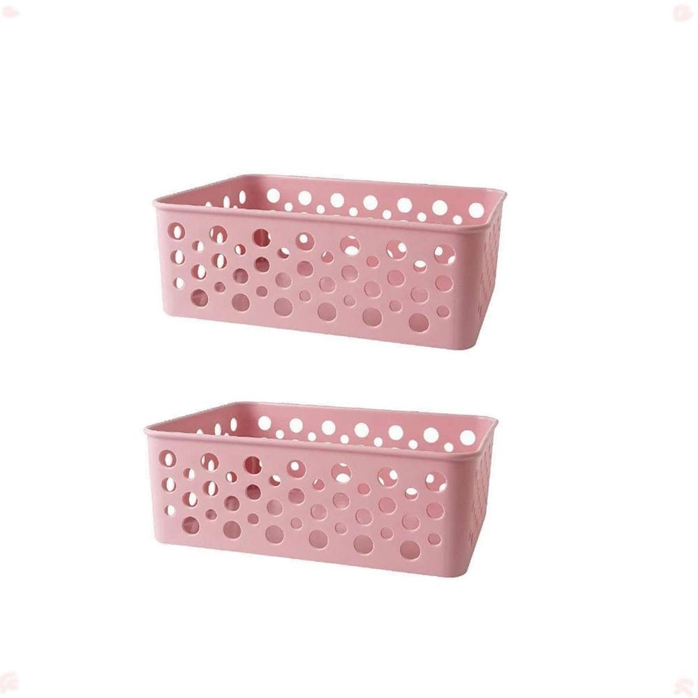 Kit 2 Cesto Organizador Multiuso P 19X13,8X6,5Cm Rose
