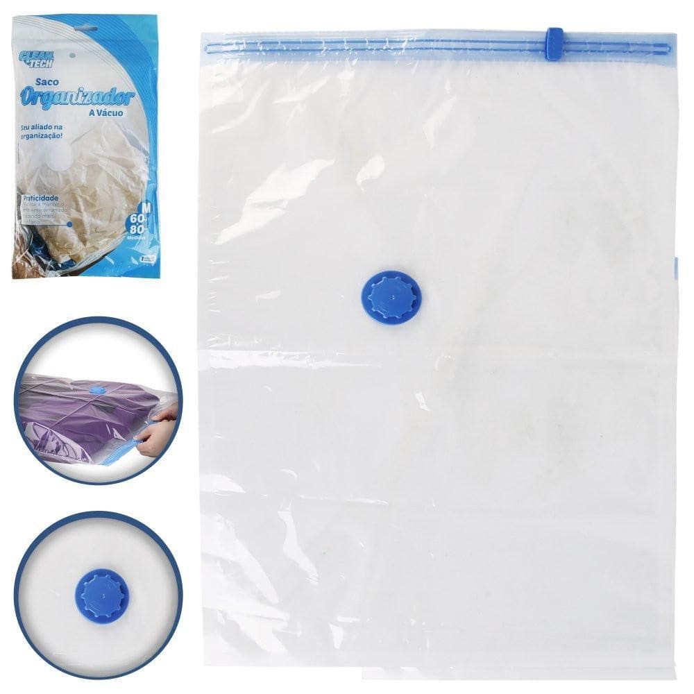 Saco A Vácuo Roupas Toalhas E Cobertores 60Cm X 80Cm - M