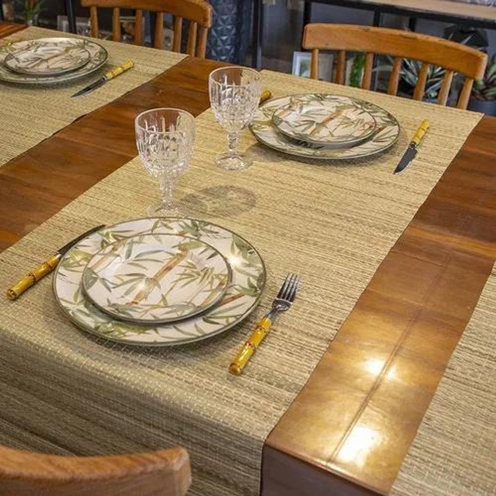 10X Passadeira Para Mesa Em Junco 1,50Mt X 40Cm Caminho Mes
