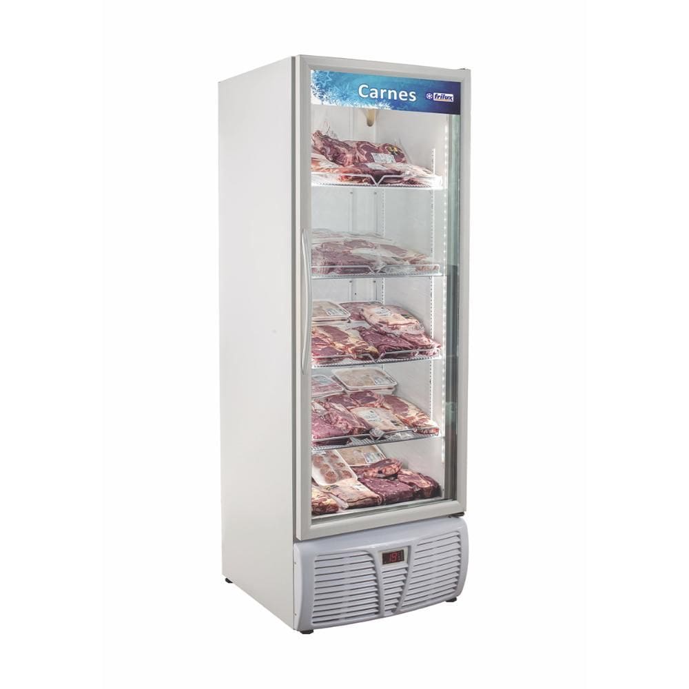 Refrigerador Expositor Vertical para Carnes Frilux 570 Litros Branco Porta de Vidro Aquecido 127V RF-005-C