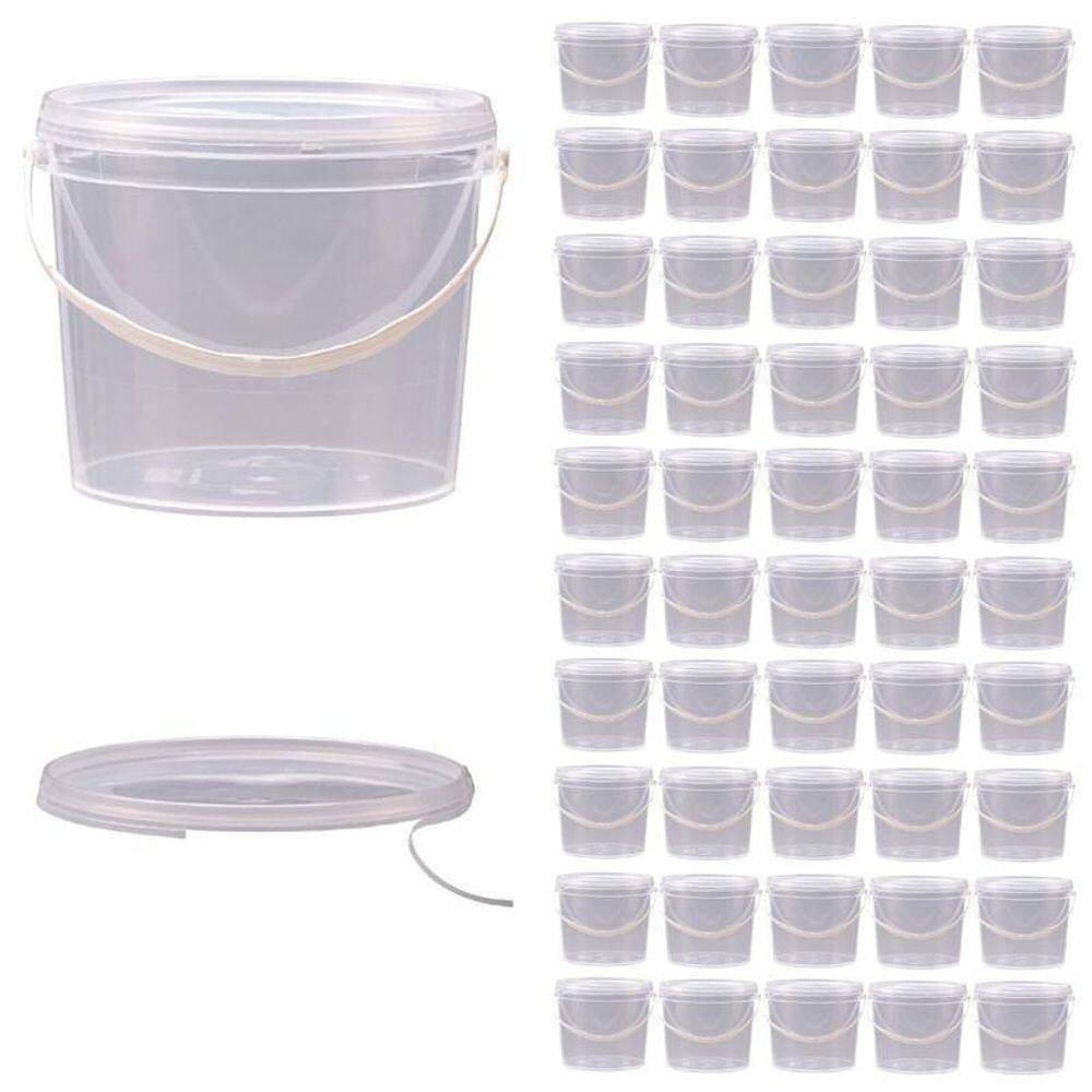 Balde 1.8L Transparente E Atóxico 50 Pçs
