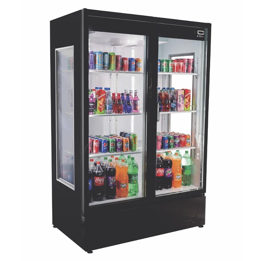 Refrigerador Expositor Vertical Frilux 1200 Litros Preto 2 Portas de Vidro 220V RF-006