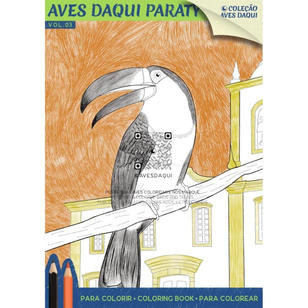 Aves Daqui Paraty Vol.3:  Para colorir