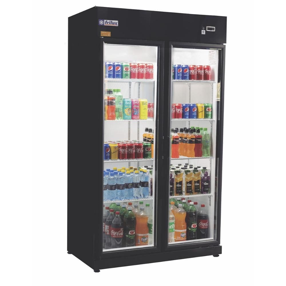 Refrigerador Expositor Vertical Frilux 700 Litros Preto 2 Portas de Vidro 127V RF-020