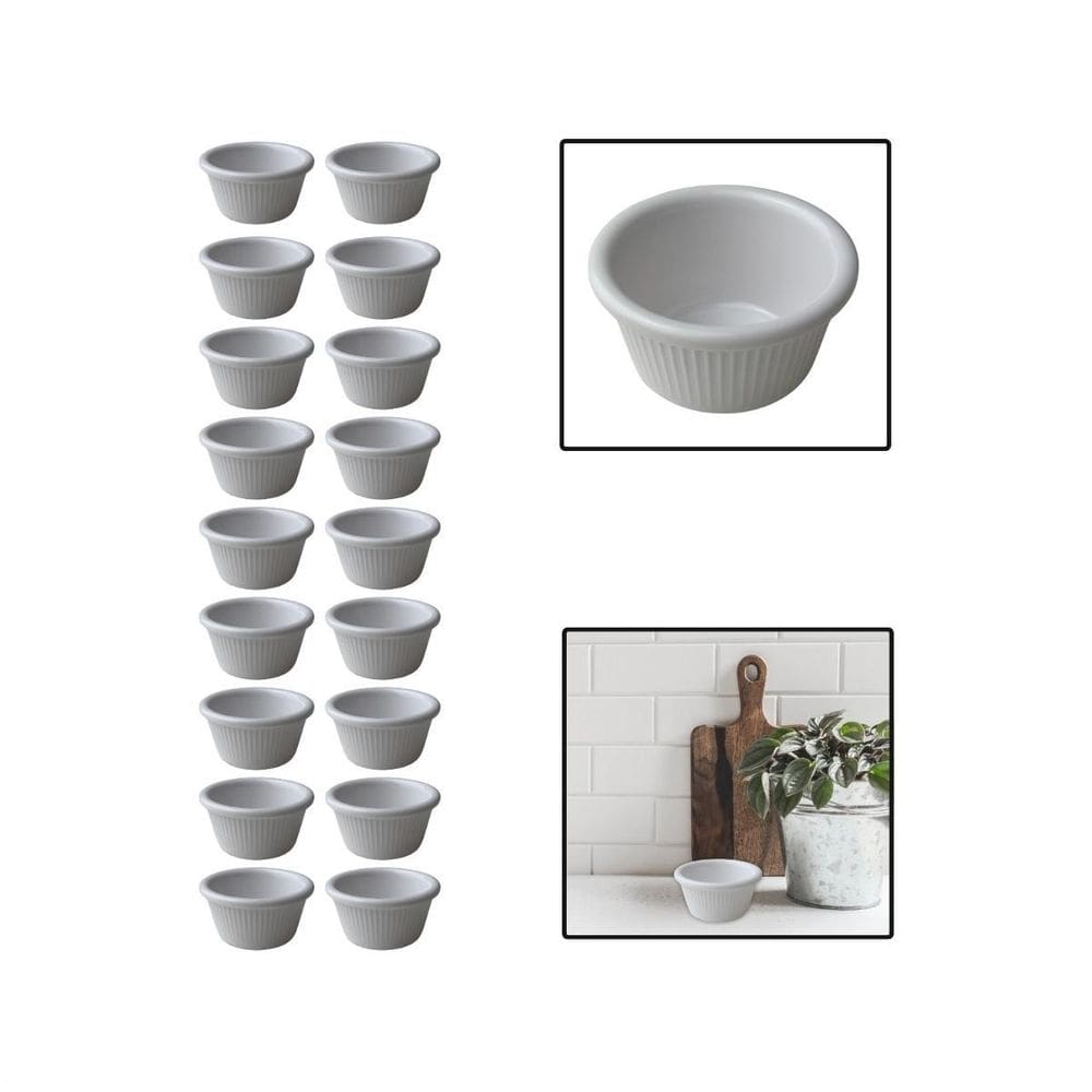 Kit 18 Molheiras De Melamina Shoyu Molhos Ketchup 6,5Cm 50Ml