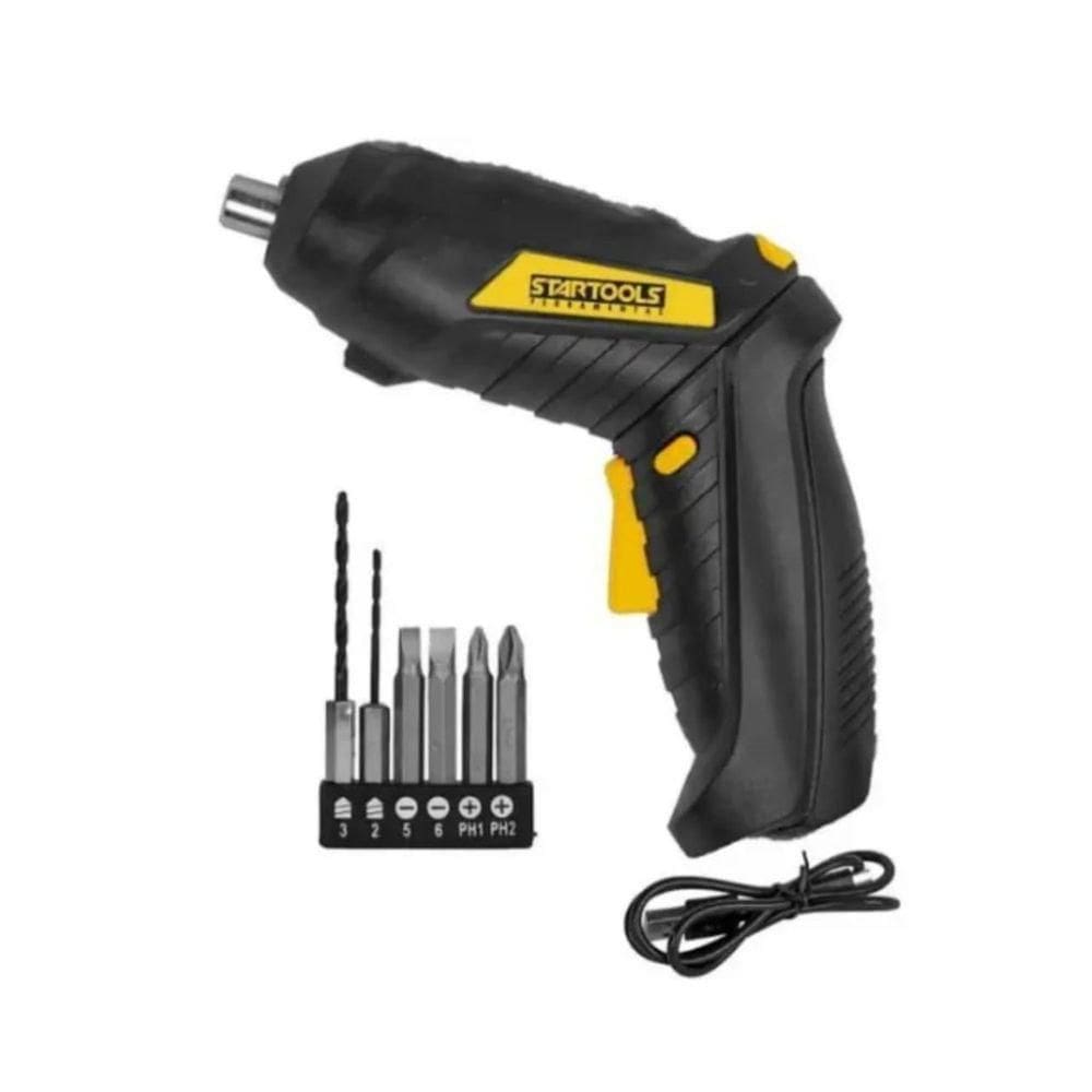 Mini Parafusadeira 3,6v Recarregável + 6 Peças Recarregável Startools