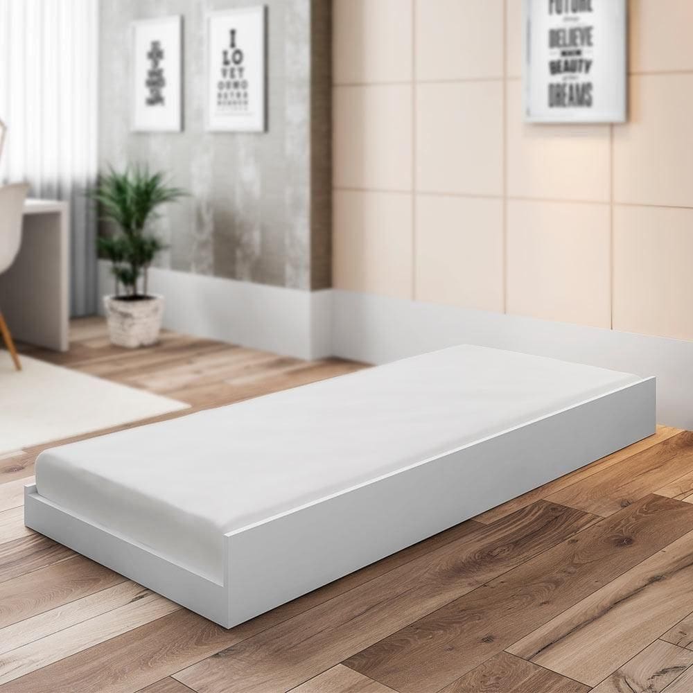 Cama Auxiliar De Solteiro Com Rodízios Dani Branco