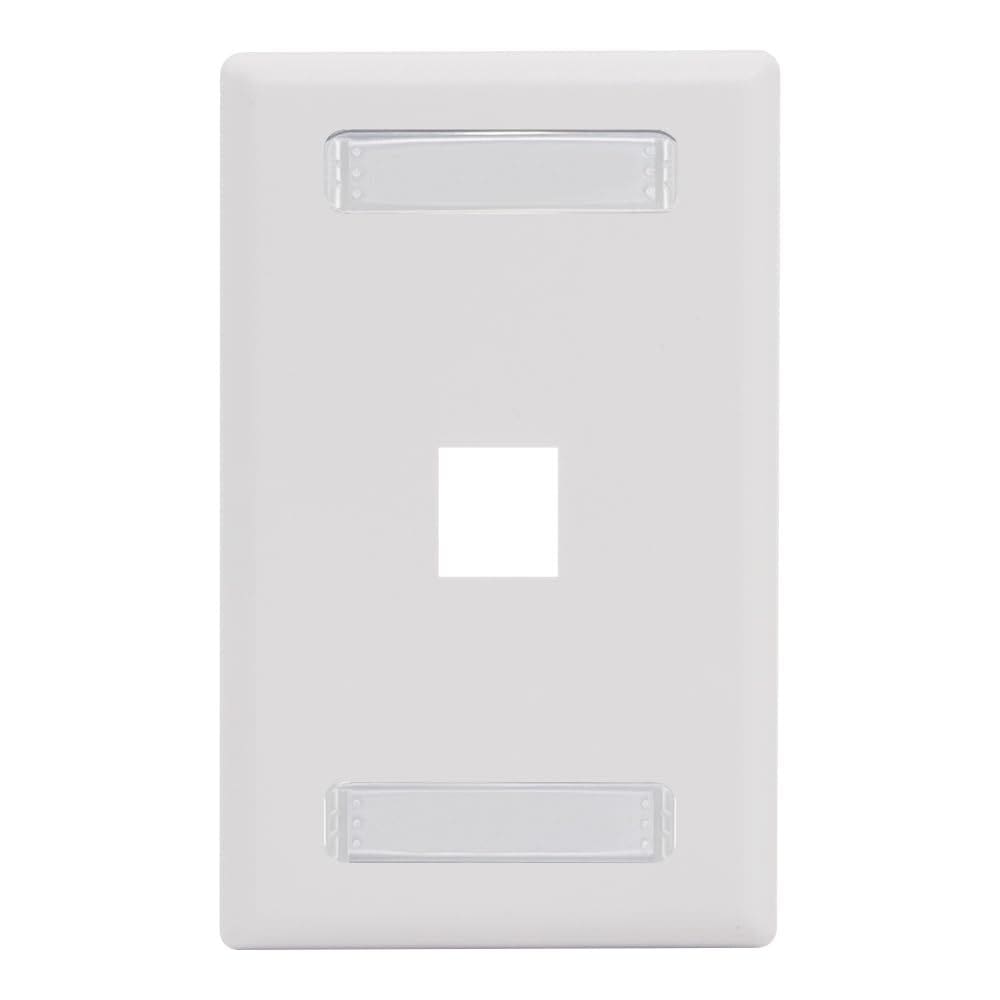 Placa de parede ICC Station ID 1 porta Single Gang Ivory