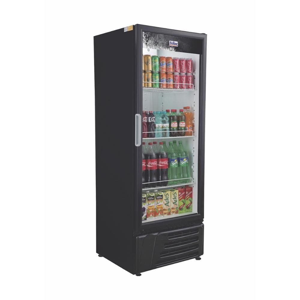 Refrigerador Expositor Vertical Frilux 410 Litros Preto Porta de Vidro 220V RF-004
