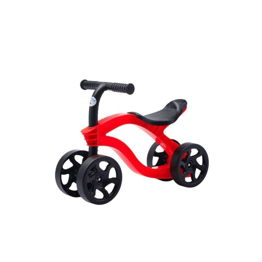 Bicicleta De Equilíbrio Infantil Futurista Sem Pedal 4 Rodas - Vermelha