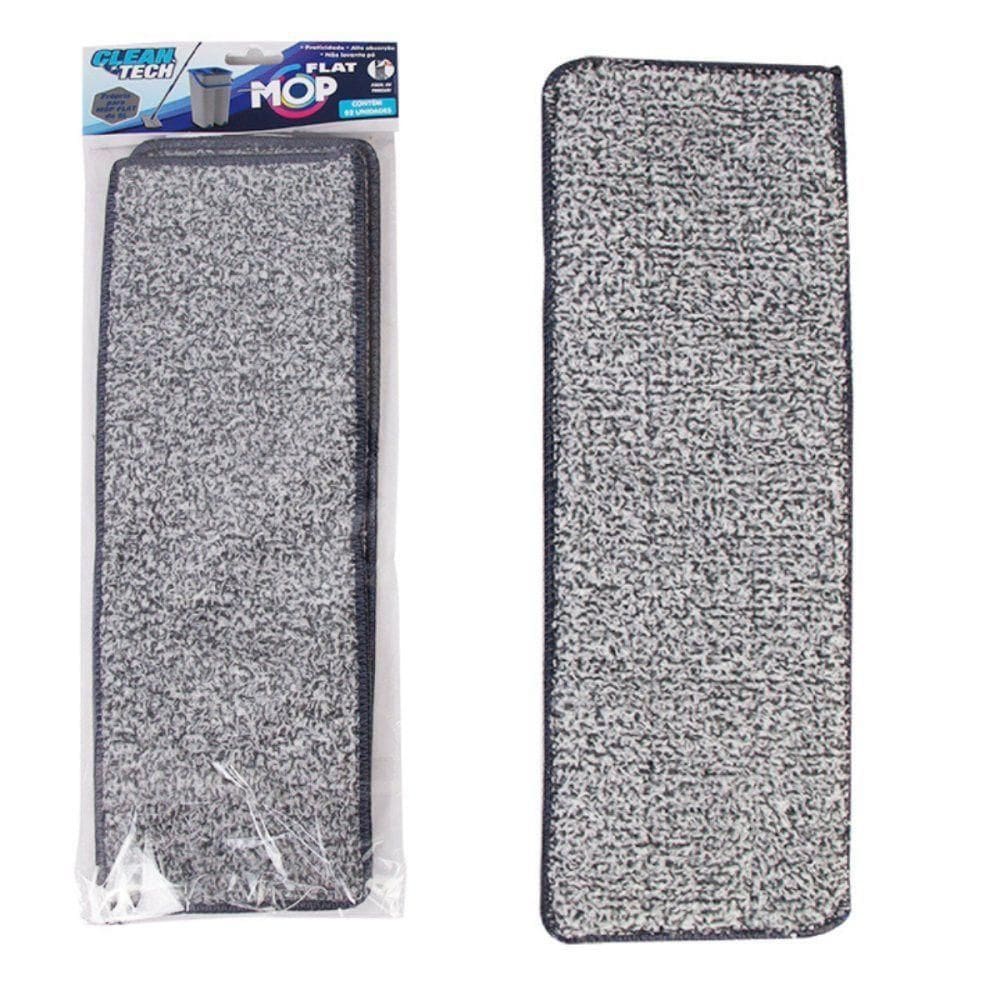 Kit 2 Refil Para Esfregão Rodo Mop Flat