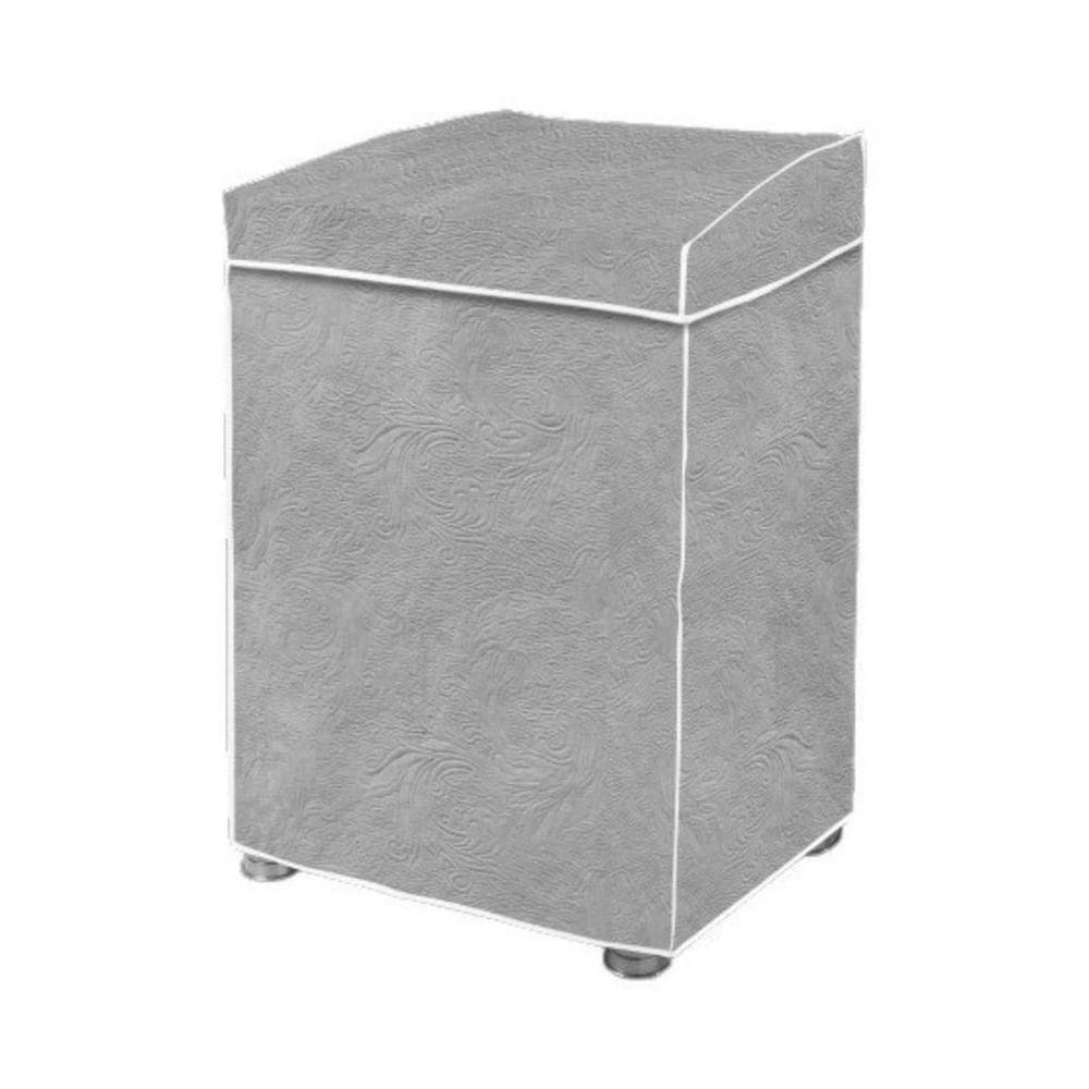 Capa Maquina De Lavar Flanelada Cinza Perolizada - P