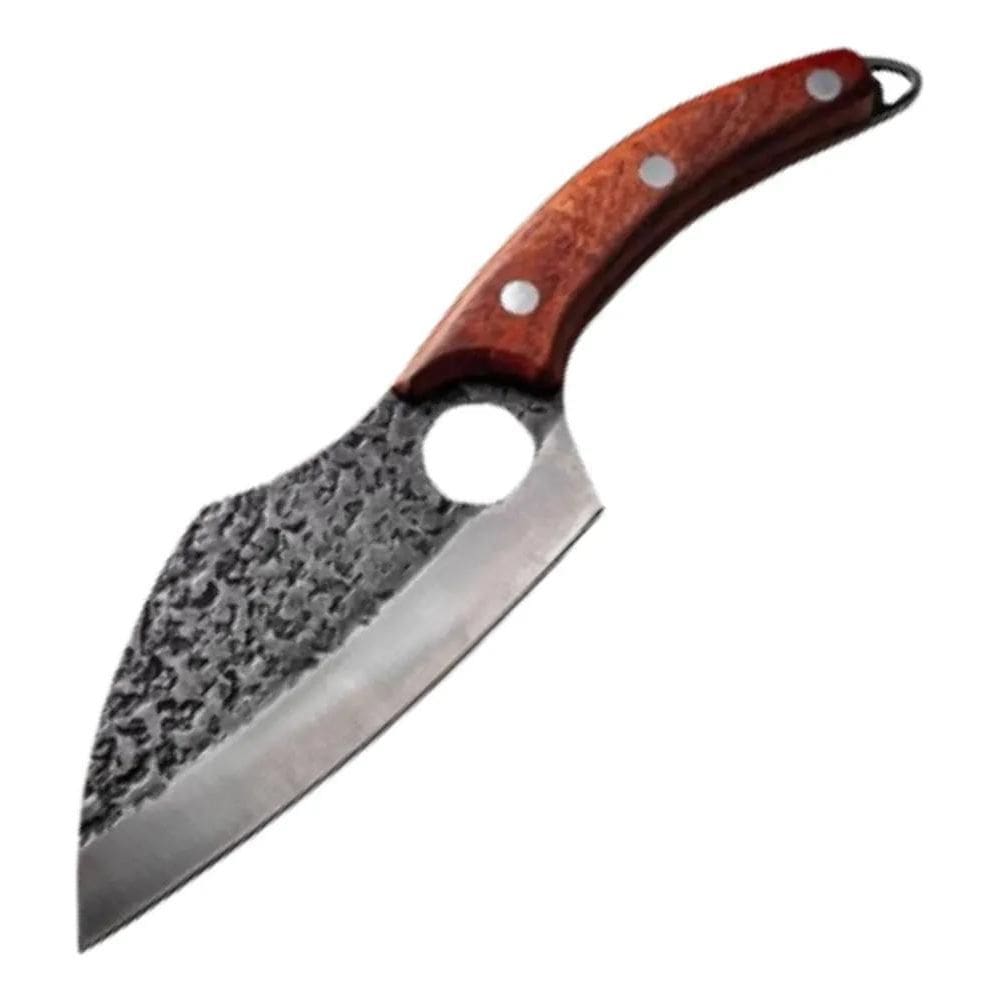 10X Faca Artesanal Damasco Cabo Madeira + Bainha Imediato C