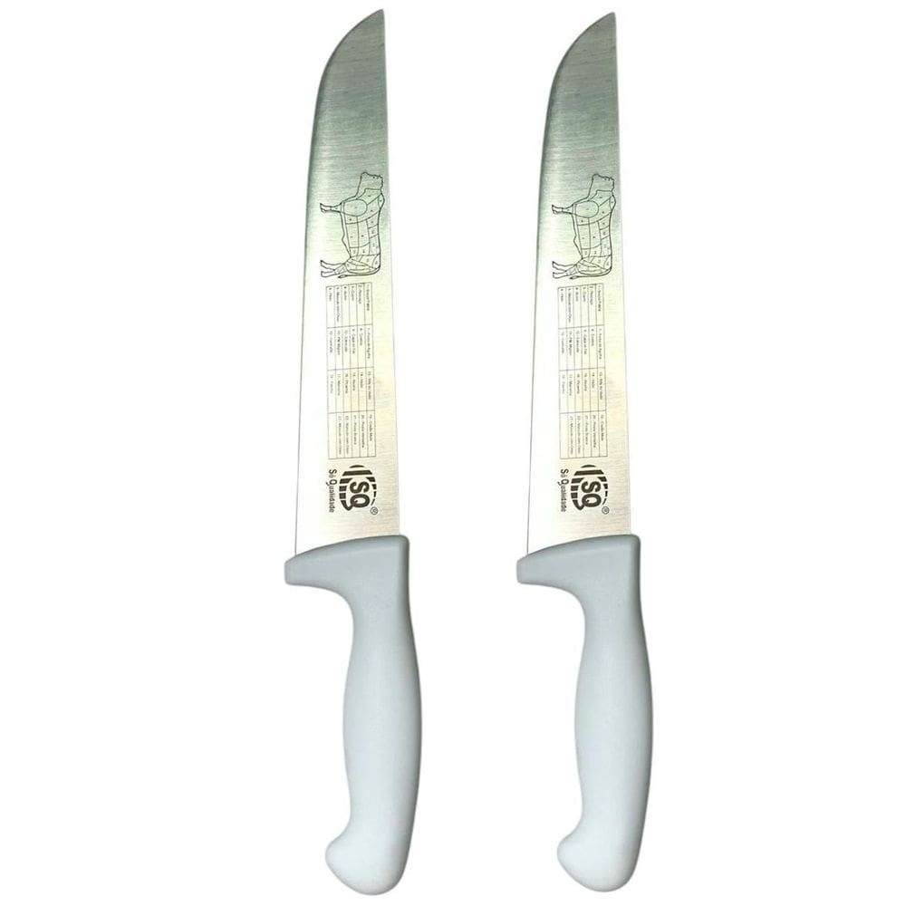 Kit 2 Unidades Faca Para Carne N.10 Metal