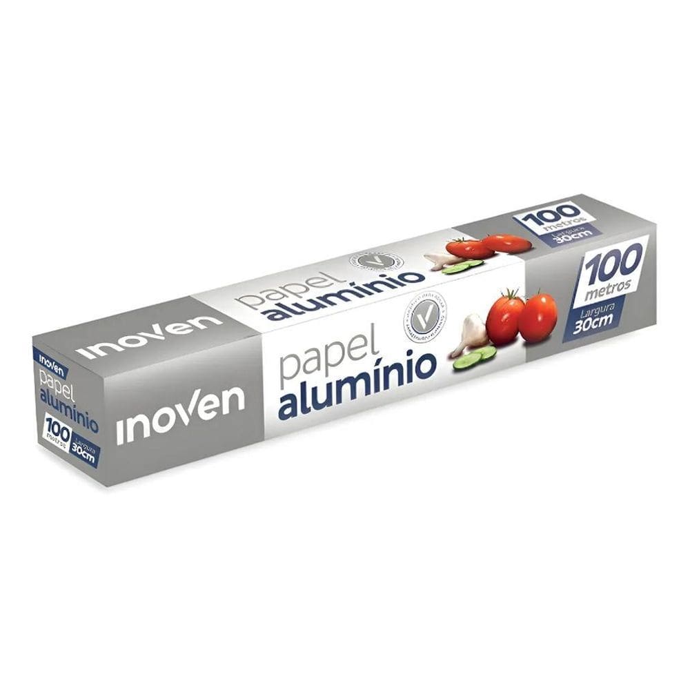 10X Papel Aluminio Rolo 30Cm X 100Mts