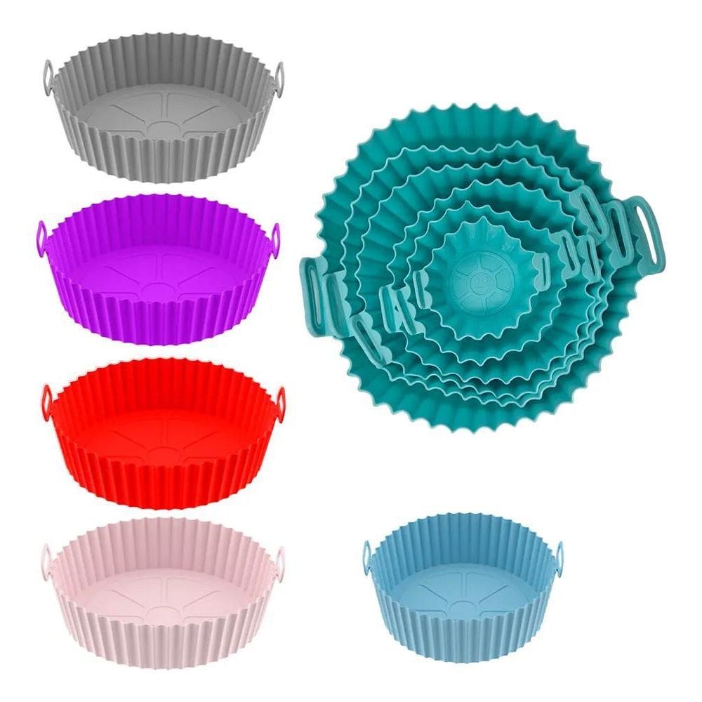 3X Cesto Forma De Silicone Airfryer 20Cm Antiaderente 6 Uni