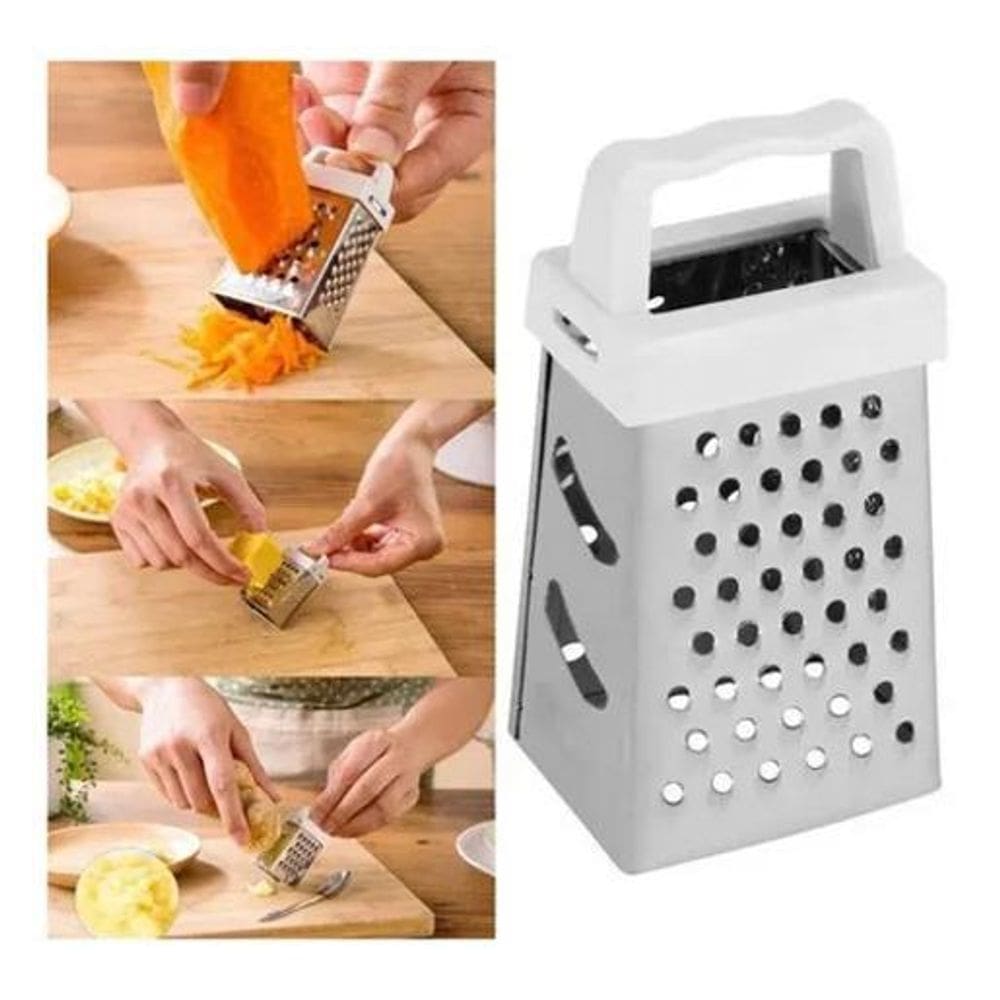 2X Mini Ralador Pequeno Queijo Aço Inox Confeiteiro Noz Mosc